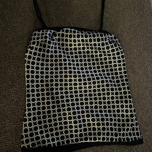 Black tank top with gold circles